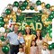 Green & Gold Graduation Decorations Kit 2026 – Class of 2026 Congrats Grad Banner with Balloon Arch Set, Large Backdrop & Party Supplies for High School, College, PhD, and Nursing Graduation